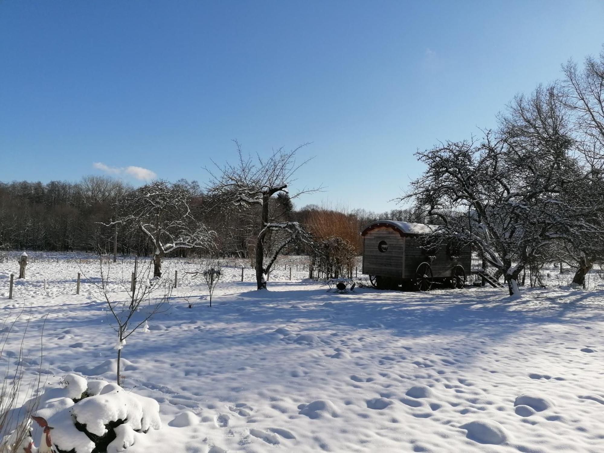 Saint-Michel-sur-Meurthe Roulotte Le Temps De Rever B&B 외부 사진